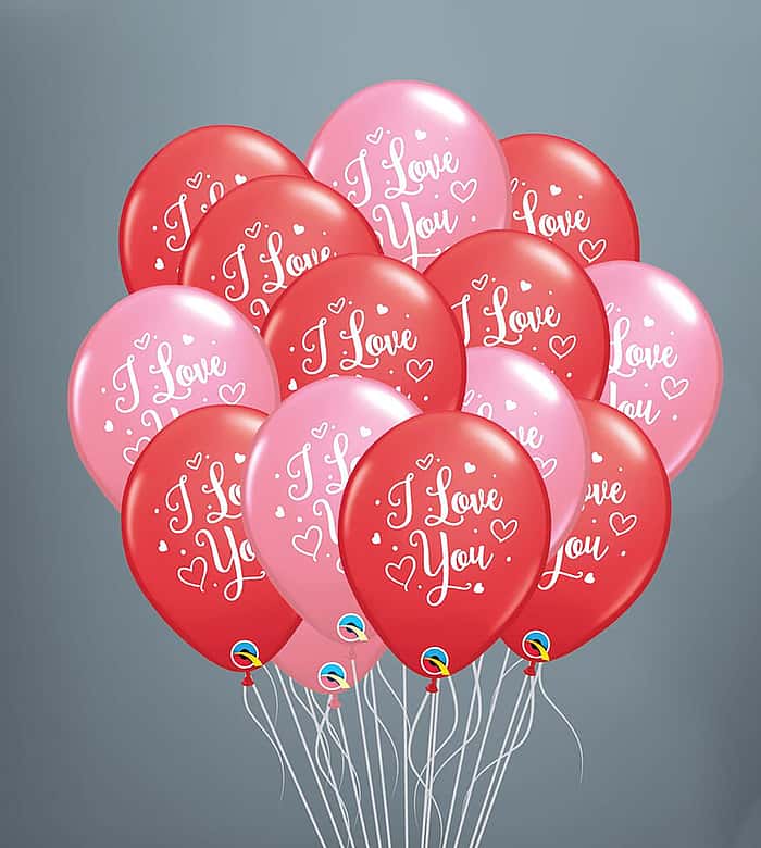 15 I Love You Hearts Balloons