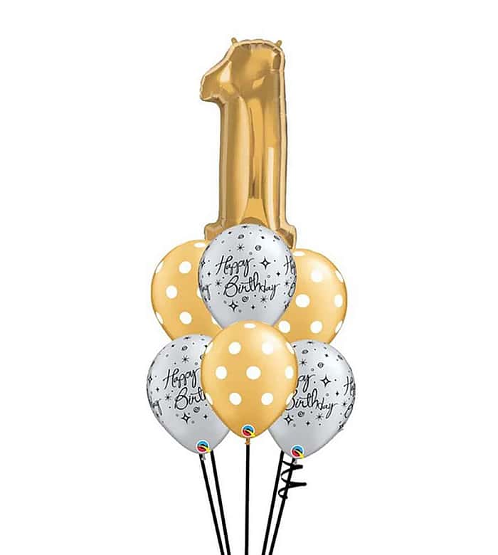 Any Single Golden Number Balloon Set