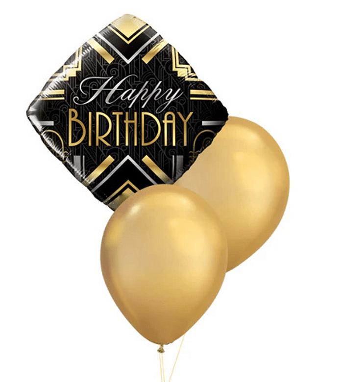 Art Deco Birthday Balloon Table Centerpiece