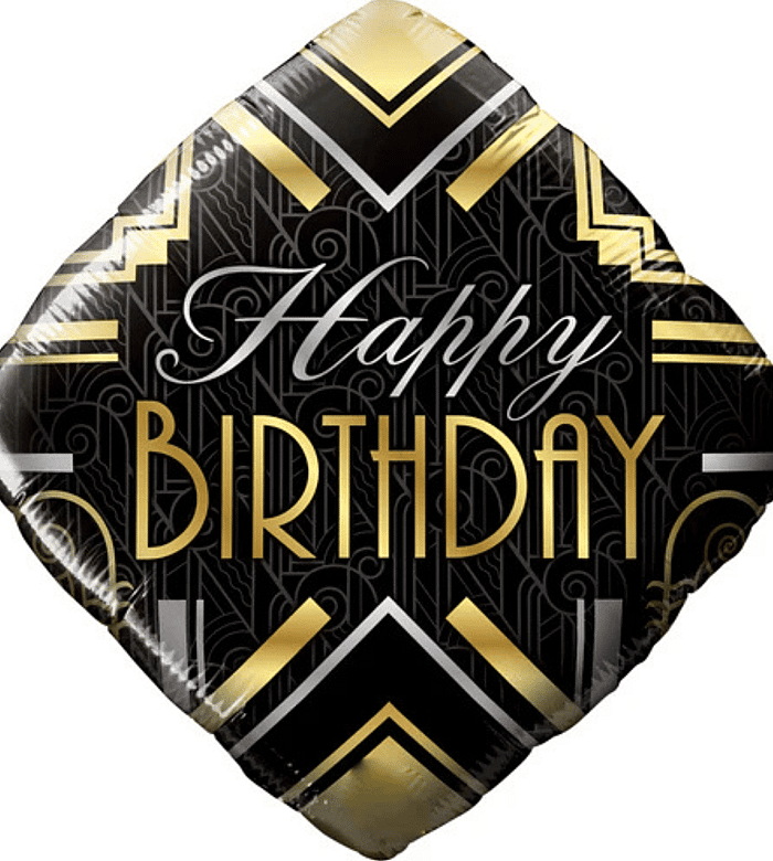 Art Deco Birthday Single Foil Balloon