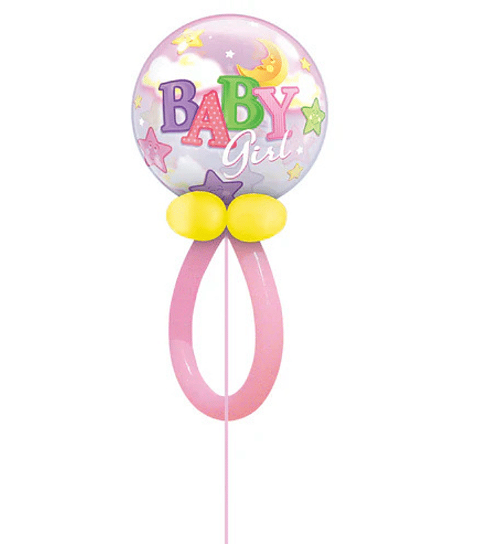 Baby Girl Pacifier Bubble Balloon
