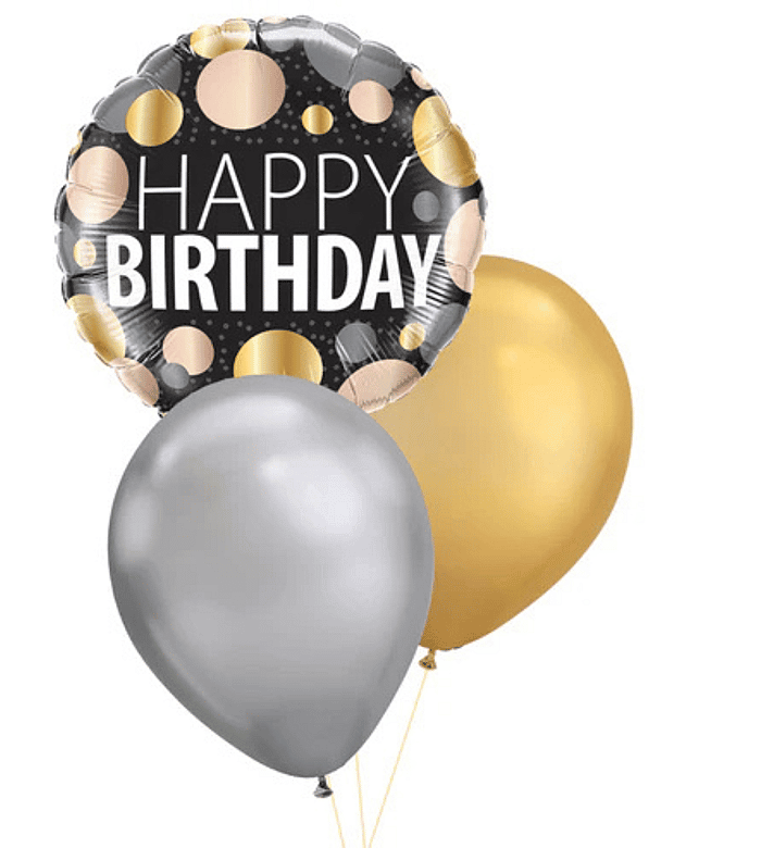 Big Metallic Dots Birthday Balloon Table Centerpiece