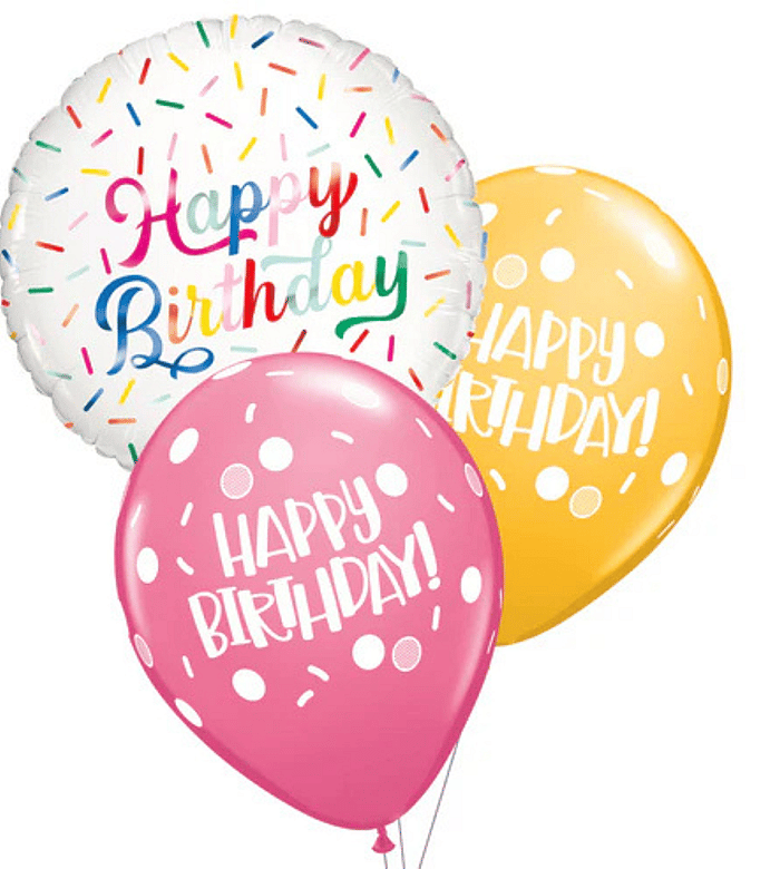 Birthday Rainbow Sprinkles Balloon Table Centerpiece