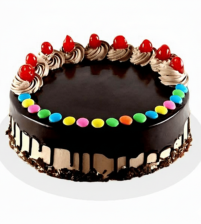 Chocolate Drip Cherry Cake (Egg-less)