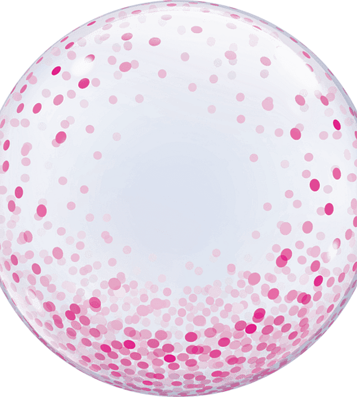 Confetti Bubble Balloon - Pink