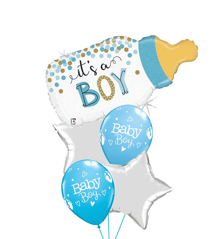 Giant Blue Baby Bottle Classic Gift Bouquet