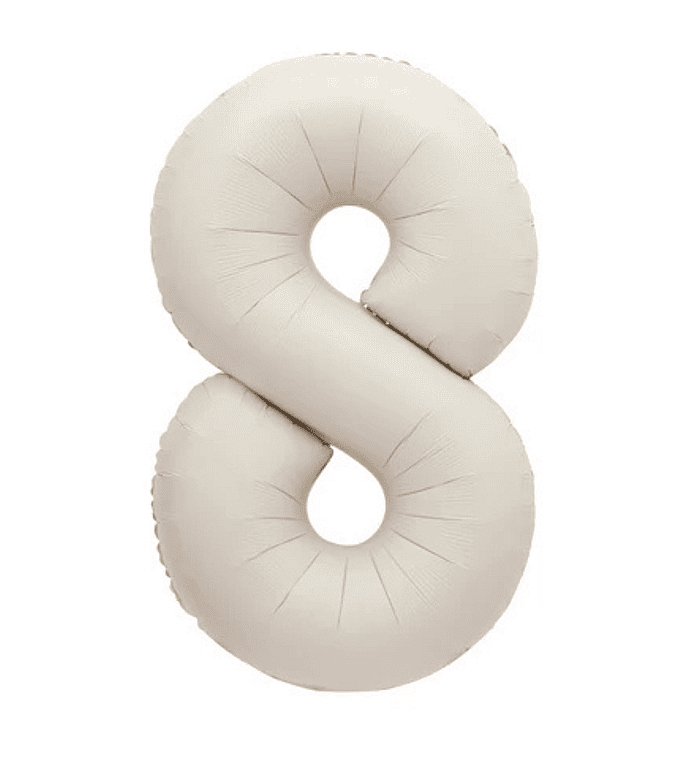 Giant Matte Nude Number 8 Balloon