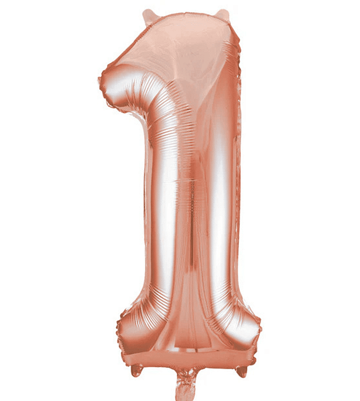 Giant Rose Gold Number 1 Balloon