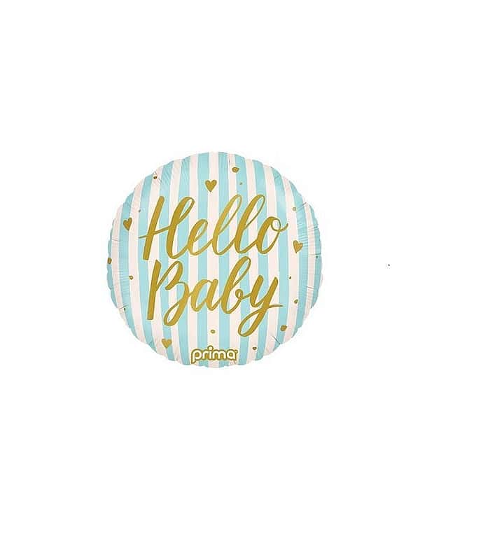 Hello Baby Blue Stripes