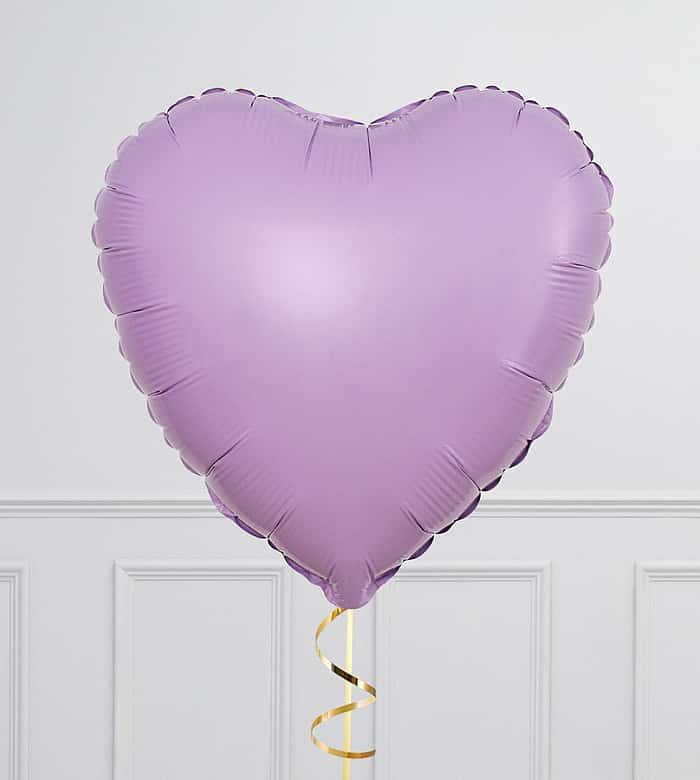 Lavender & Pink Hearts Inflated Single Foil Balloon
