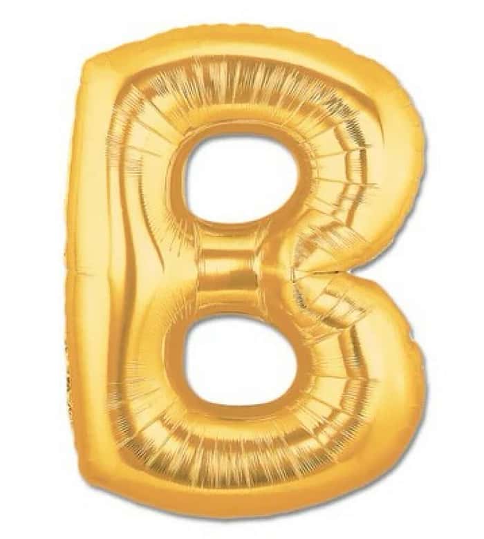Letter B Golden Foil Balloon
