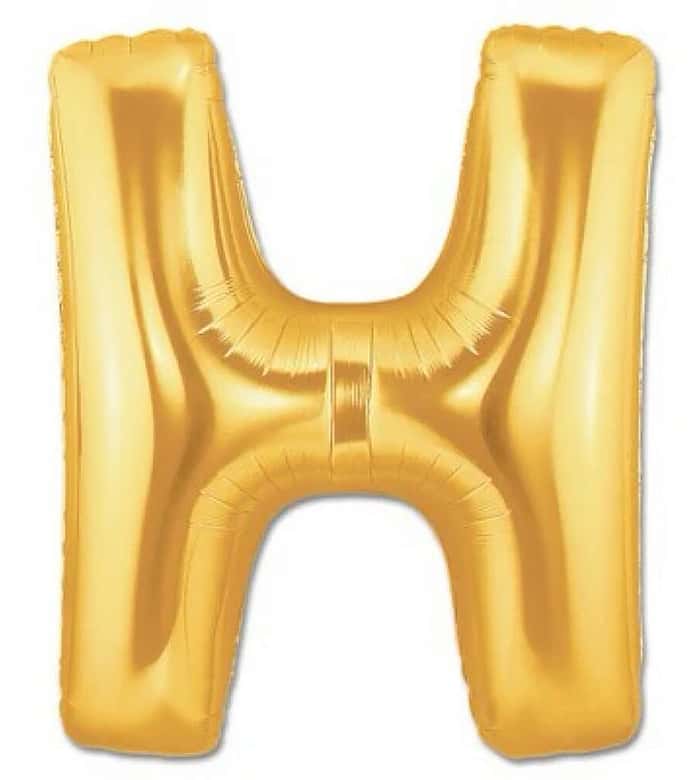 Letter H Golden Foil Balloon
