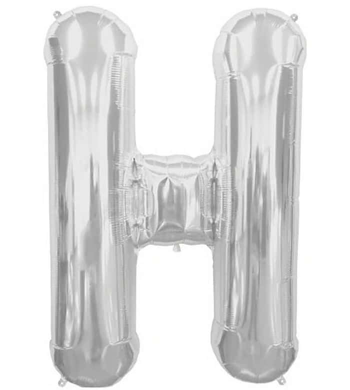 Letter H Silver Foil Balloon