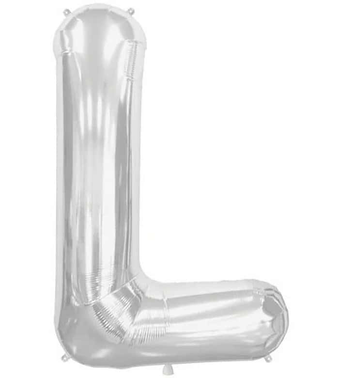 Letter L Silver Foil Balloon