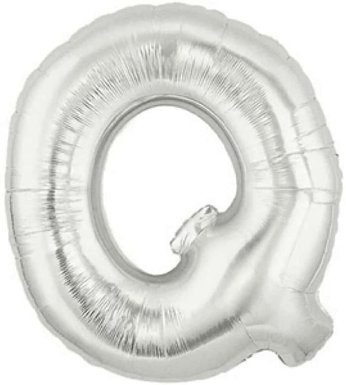 Letter Q Silver Foil Balloon