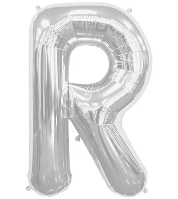 Letter R Silver Foil Balloon