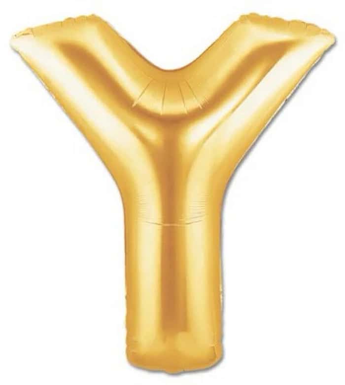Letter Y Golden Foil Balloon