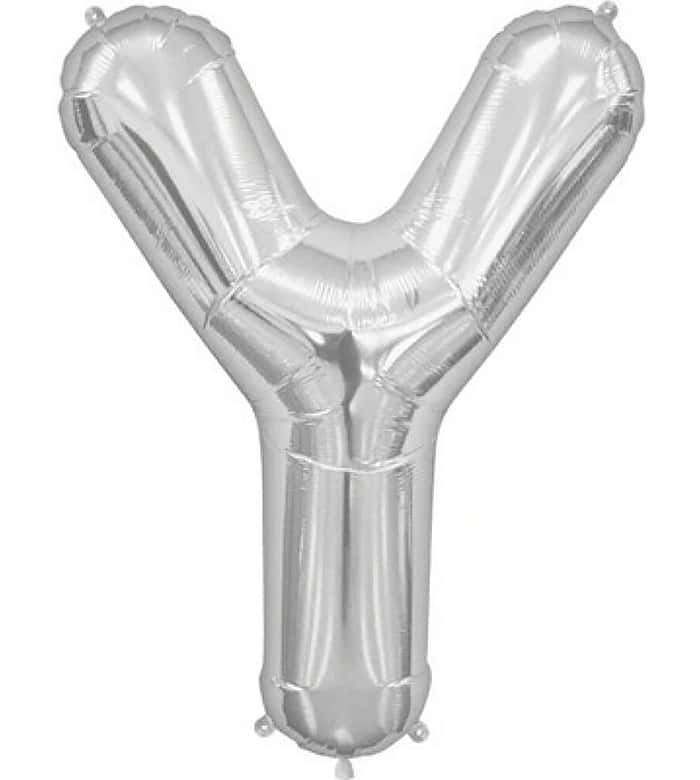 Letter Y Silver Foil Balloon