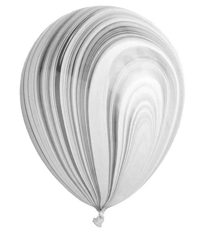 Marble Balloons - Black (1 Piece)