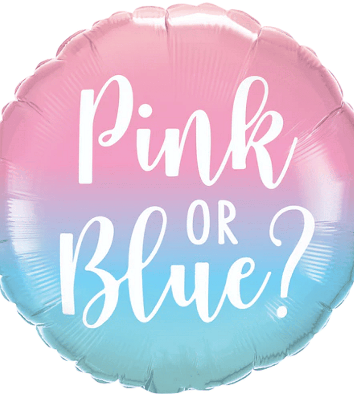 Pink Or Blue Single Foil Balloon