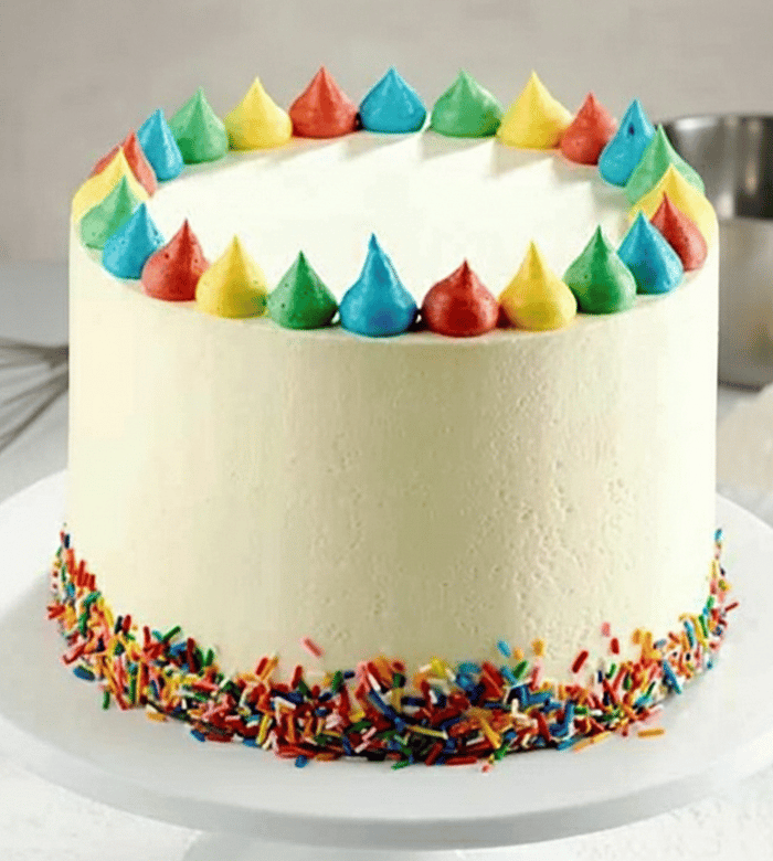 Rainbow Sprinkles Cake (Egg-less)
