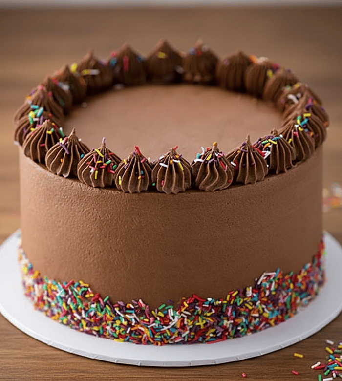 Rainbow Sprinkles Chocolate Cake