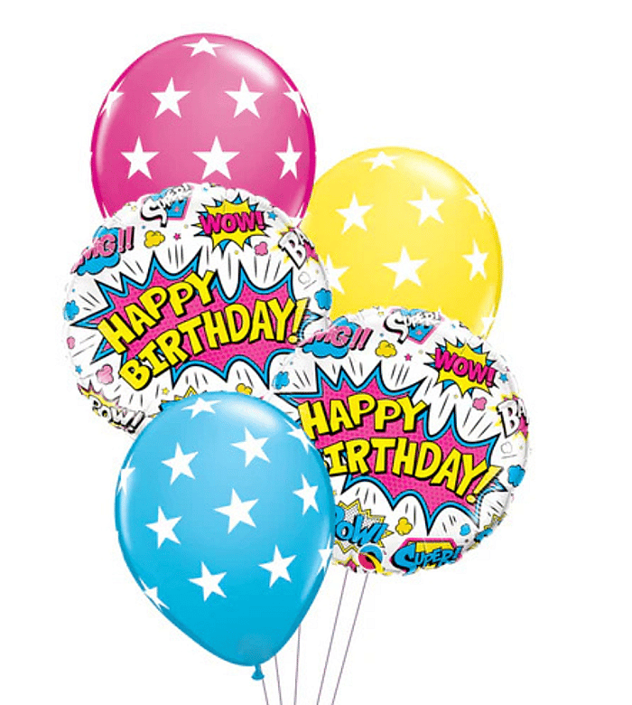 SuperHero Birthday Balloon Floor Bouquet