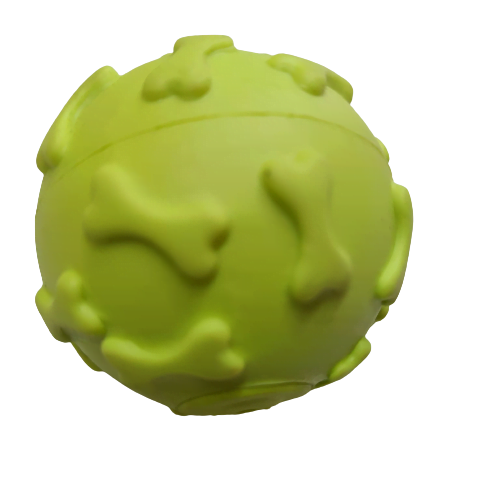 Rubber Teether Dog Toy Bone Printed