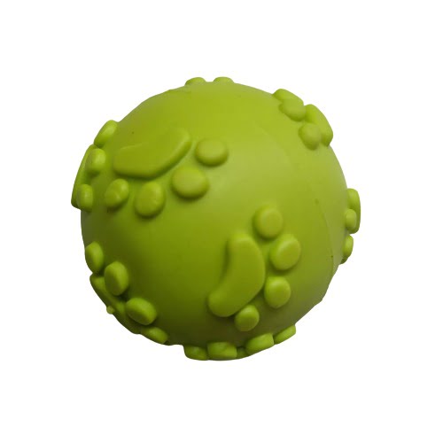 Rubber Teether Dog Toy Paw Printed